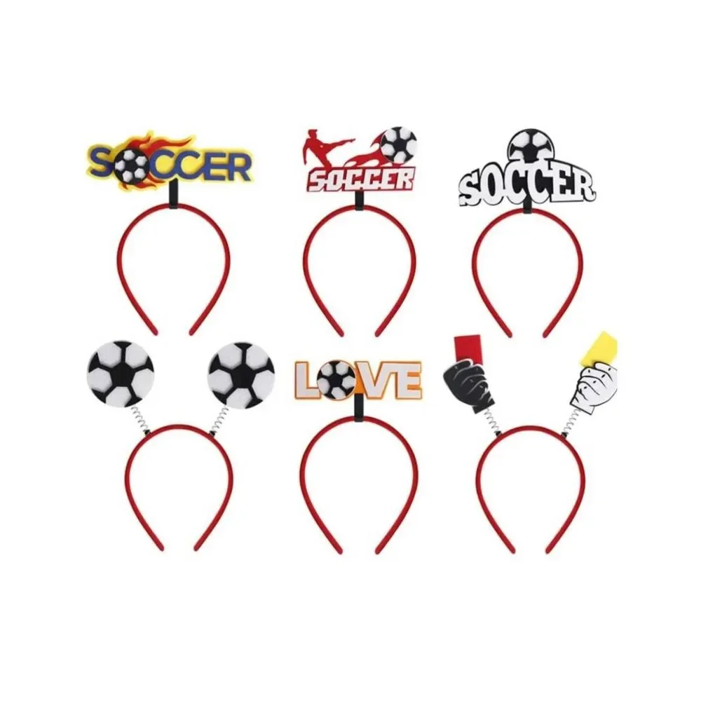 6Pcs Football Soccer Headband Hairband Party Favor Assorted